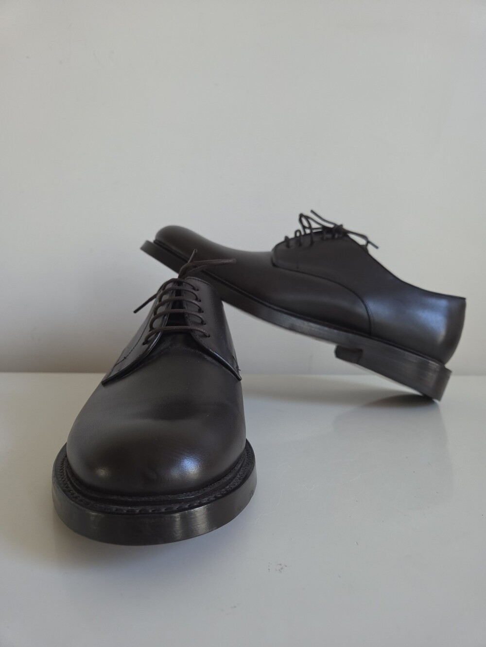 J.Crew Essex Leather Derbys Dark Brown Size 10 New ($450)